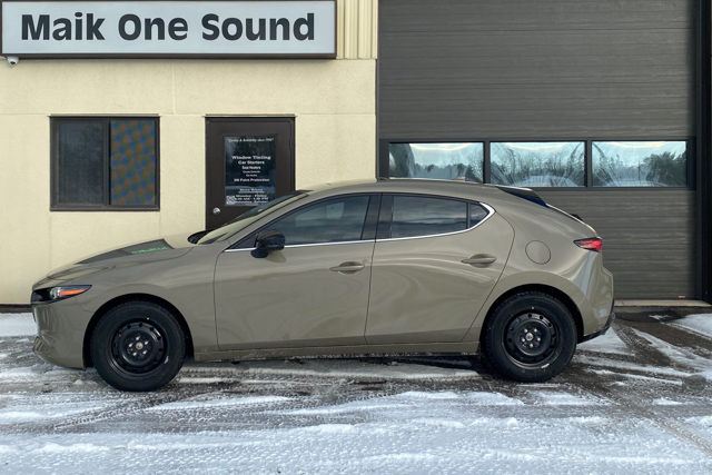 2023 Mazda3 Hatch with computer-cut premium automotive window tint in North Bay